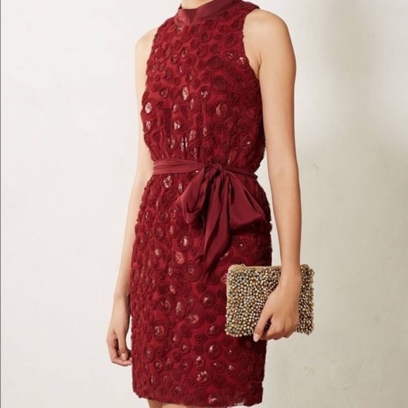 Anthropologie Dresses & Skirts - ANTHROPOLOGIE SACHIN + BABI Red Sequin Dress 12